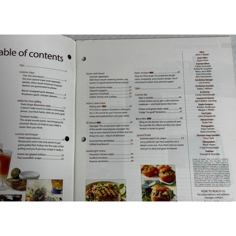 Lot of 8 Cuisine at Home Cooking Magazines Grilling Summer Simple Meals Ephemera